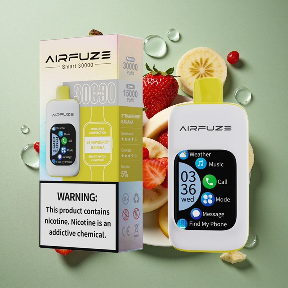Aardbei Banaan AirFuze Smart 30000 Puffs 900mAh Type-C Nederland groothandel