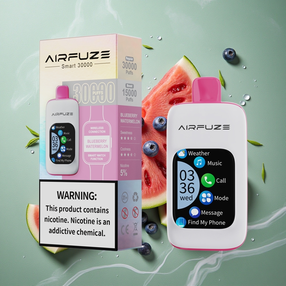 Blauwe Bes Watermeloen AirFuze Smart 30000 Puffs 5% Nicotine Nederland groothandel