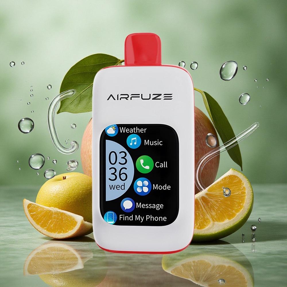 Drievoudige Appel AirFuze Smart 30000 Puffs Disposable Pod met 900mAh batterij en Type-C opladen Nederland groothandel