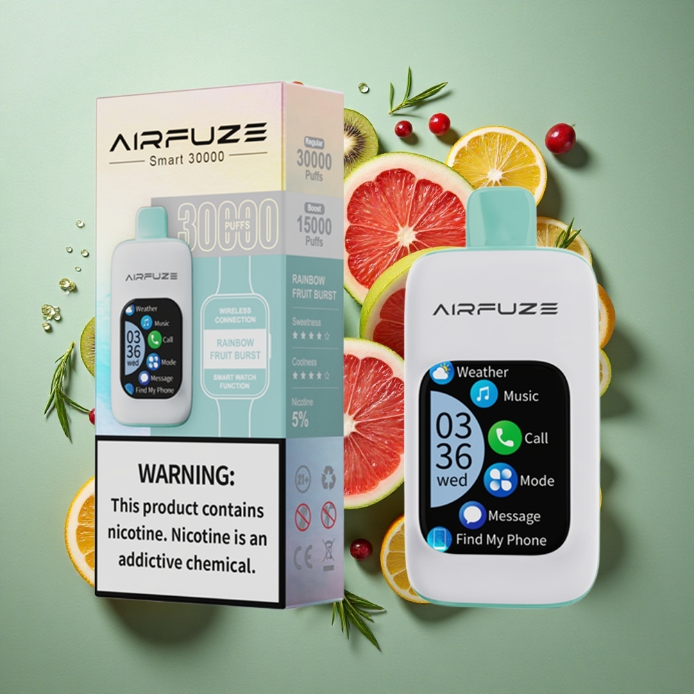 Regenboog Fruit Barst AirFuze Smart 30000 Puffs 900mAh Type-C Nederland groothandel