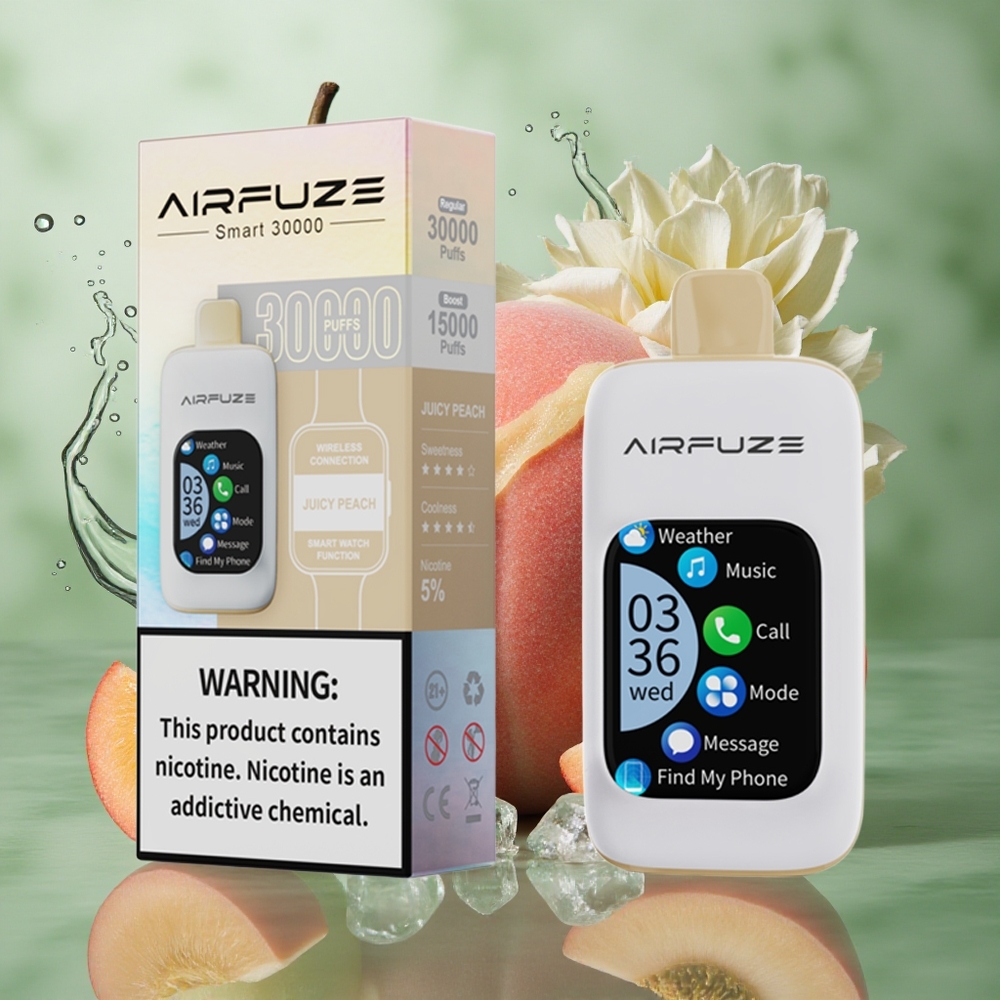 Sappige Perzik AirFuze Smart 30000 Puffs 5% Nicotine Nederland groothandel