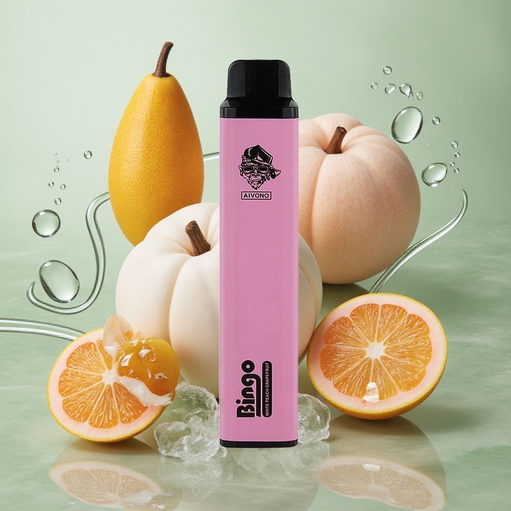 Witte Perzik Grapefruit Aivono Aim Bingo 4000 Puffs 10 mL 1000mAh Nederland groothandel