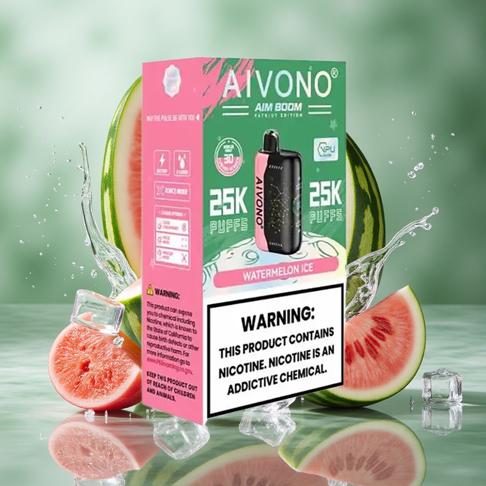 Watermeloen IJs Aivono Aim Boom 25000 Puffs 28ml Vloeistof Capaciteit Type-C Opladen Nederland groothandel