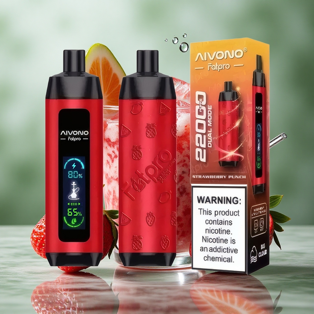 Aardbei Punch Aivono Aim Fatpro 22000 Puffs 28ml E-liquid Nederland groothandel