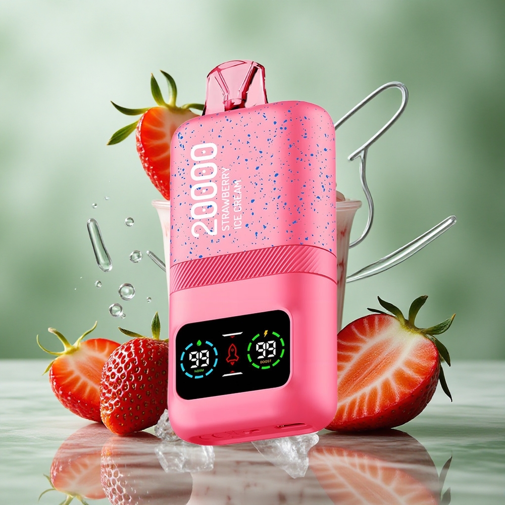Aardbeienijs Aivono Aim Magic 20000 Puffs Dual Mesh Coils LCD Display Nederland groothandel