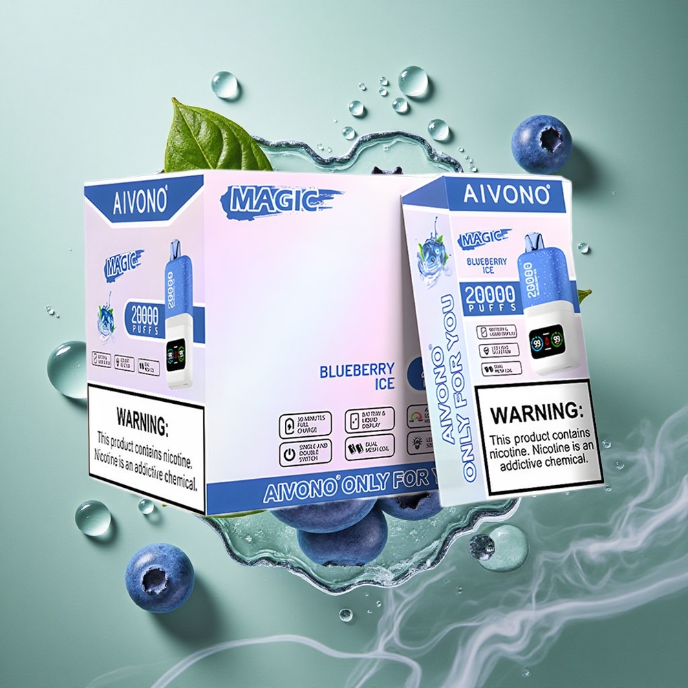 Blauwe bessen ijs Aivono Aim Magic 20.000 sigaretten Dual Mesh Coils Nederland groothandel