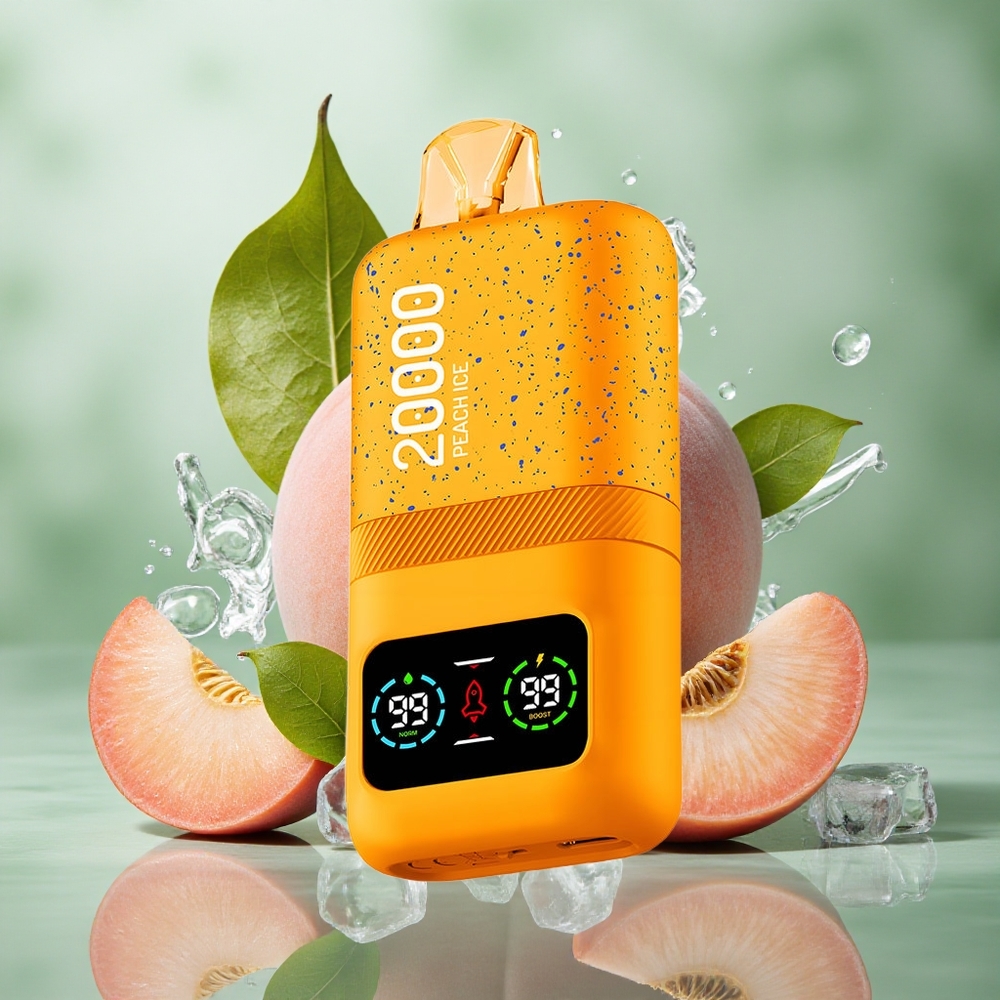 Perzik IJs Aivono Aim Magic 20000 Puffs Dual Mesh Coils LCD Display Nederland groothandel