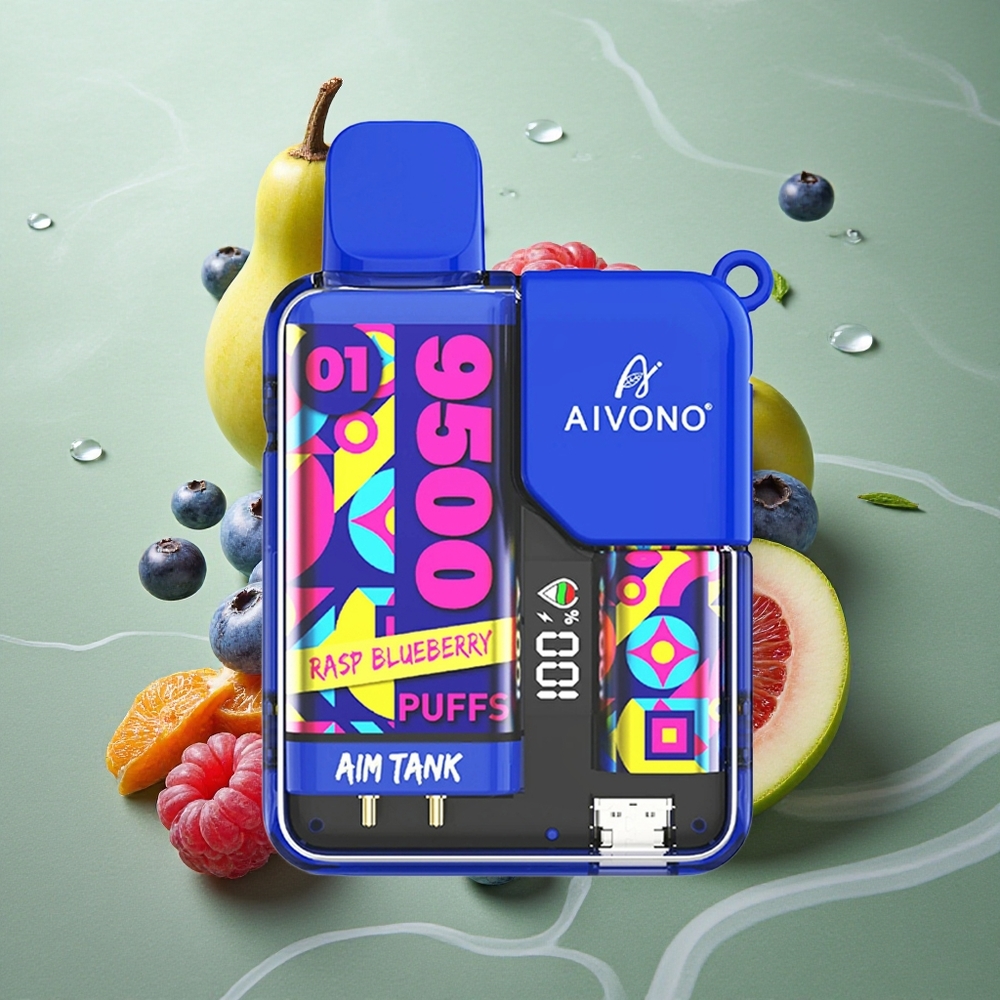 Bosbes Blauw Aivono AIM-TANK 9500 Puffs 18ml Vloeistofcapaciteit 650mAh Batterij Nederland groothandel