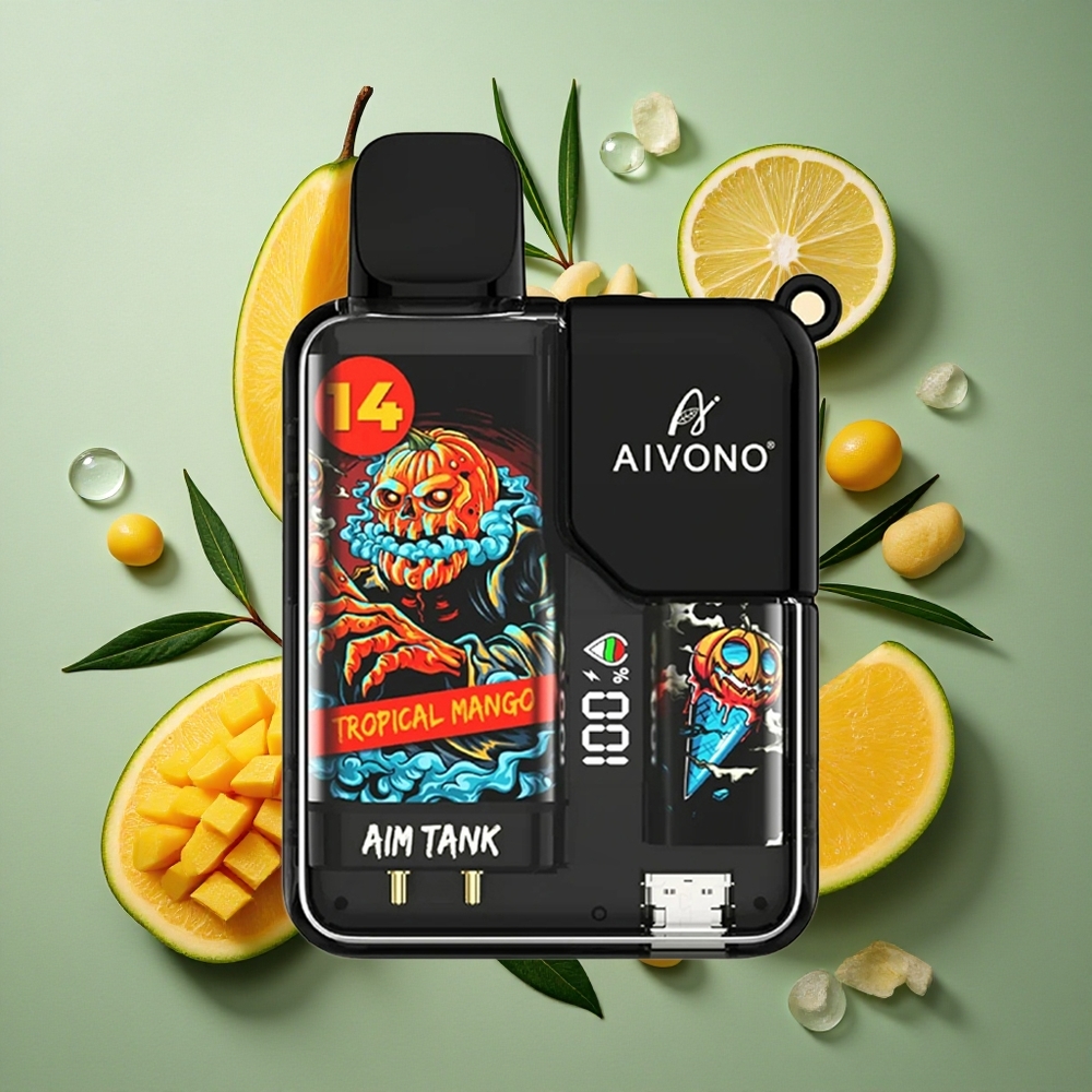 Tropische Mango Aivono AIM-TANK 9500 Puffs 18ml E-liquid 650mAh Batterij Nederland groothandel