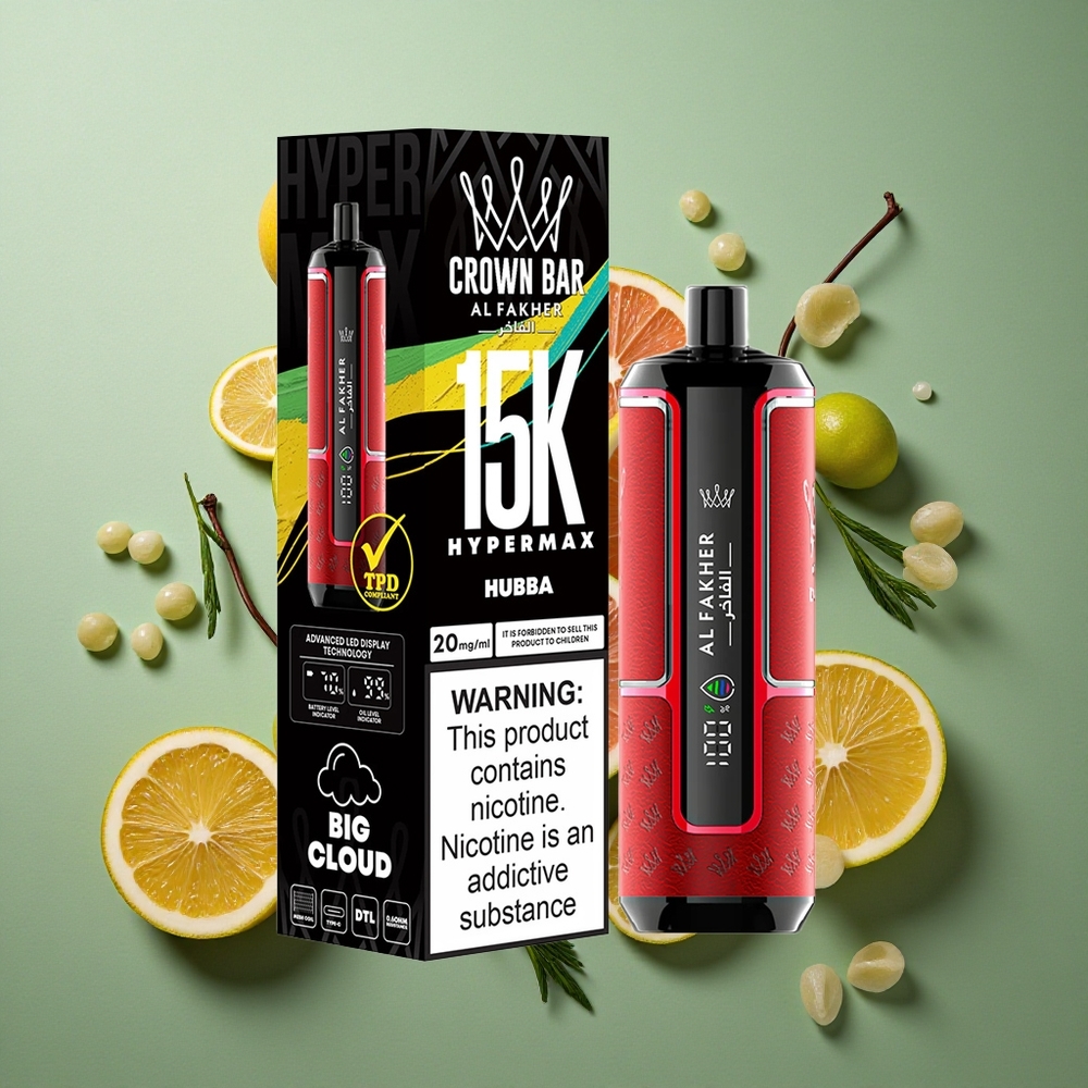 Al Fakher Crown Bar 15K Hypermax Wegwerp Vape Kit 22ml 600mAh Nederland groothandel
