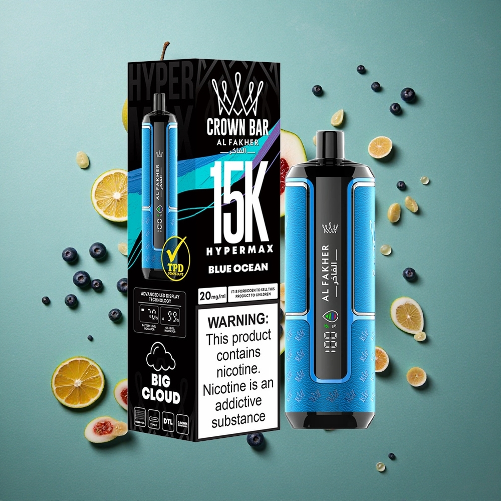 Blauwe Oceaan Al Fakher Crown Bar 15.000 Puffs 22ml Nederland groothandel
