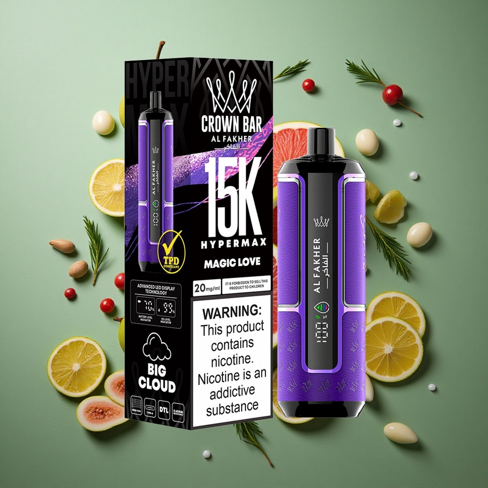 Magische Liefde Al Fakher Crown Bar 15.000 Pufs 22ml DTL Nederland groothandel