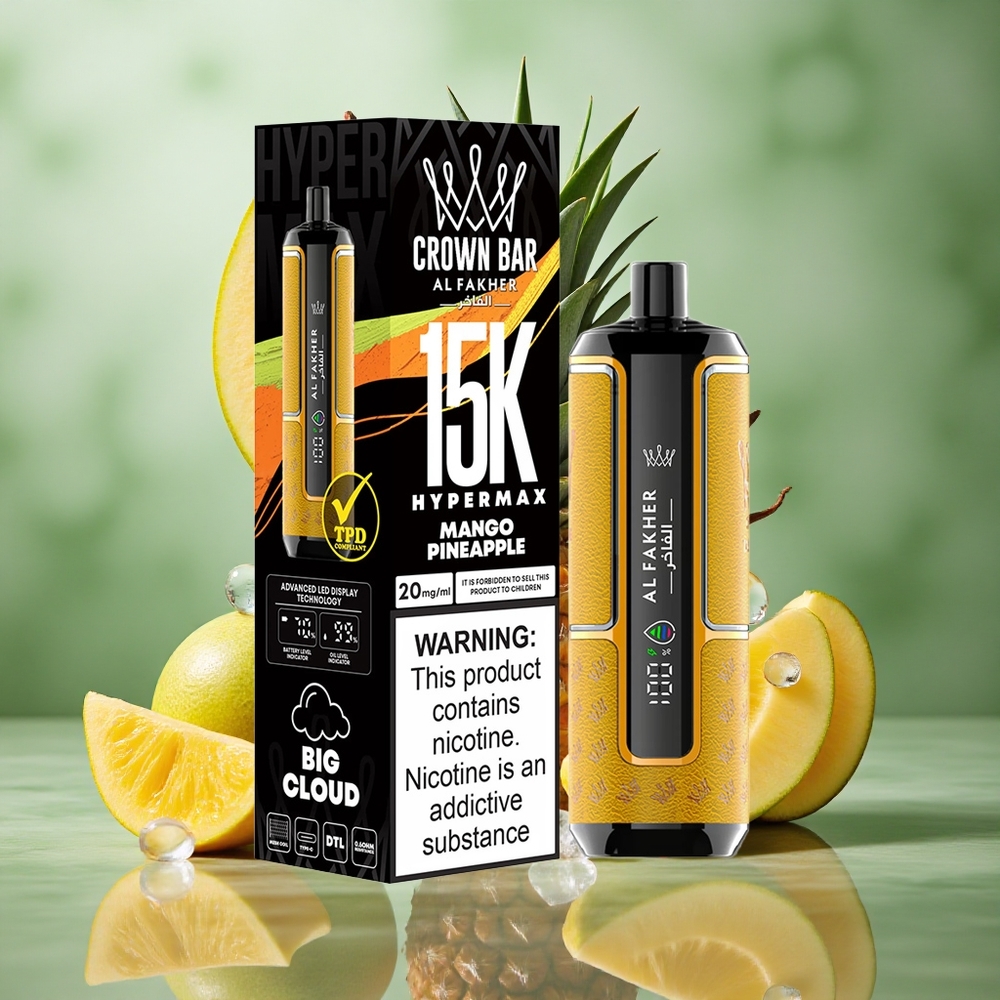 Mango Ananas Al Fakher Crown Bar 15.000 Puff 22ml Nederland groothandel