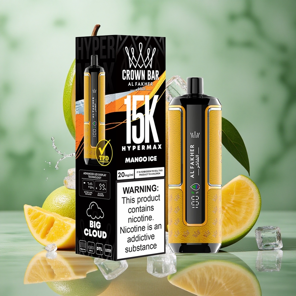 Mango IJs Al Fakher Crown Bar 15.000 Puff Hypermax Direct-to-Lung Nederland groothandel