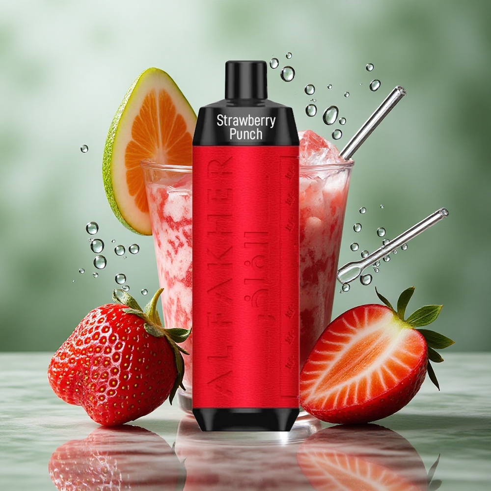 Aardbei Punch Al Fakher Crown Bar 8000 Puff 18ml vloeistofcapaciteit Nederland groothandel