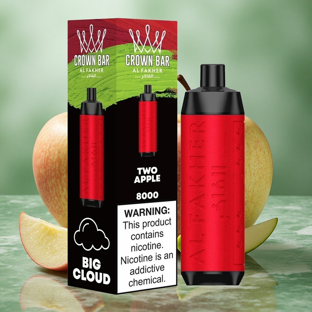 Twee Appel Al Fakher Crown Bar 8000 Pufs 18ml Nederland groothandel