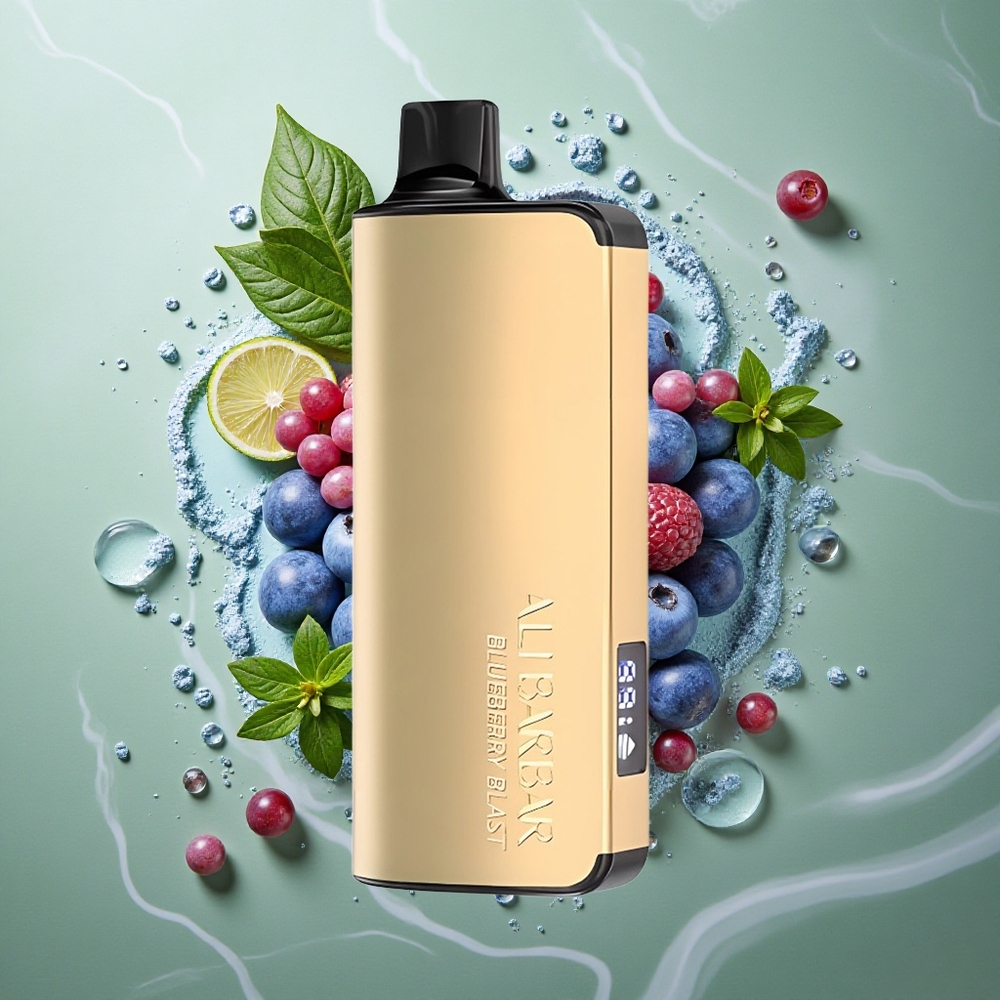 Bosbes Explosie Alibarbar Ingot 9000 Puffs 22ml Vloeistof Capaciteit 2350mah Batterij Capaciteit Nederland groothandel