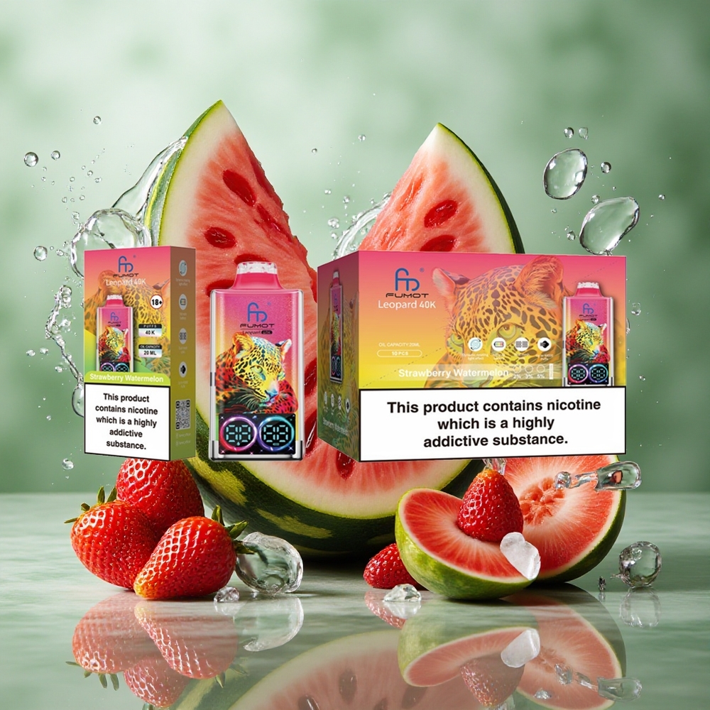 Aardbei Watermeloen Fumot Leopard 40K Puffs Dual Mesh Type-C Nederland groothandel