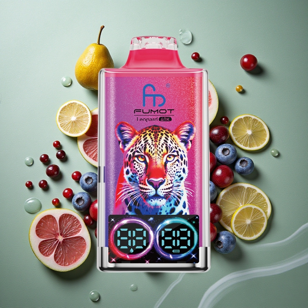 Blauwe Bes Kers Fumot Luipaard 40000 Puffs Dual Mesh Type-C Nederland groothandel