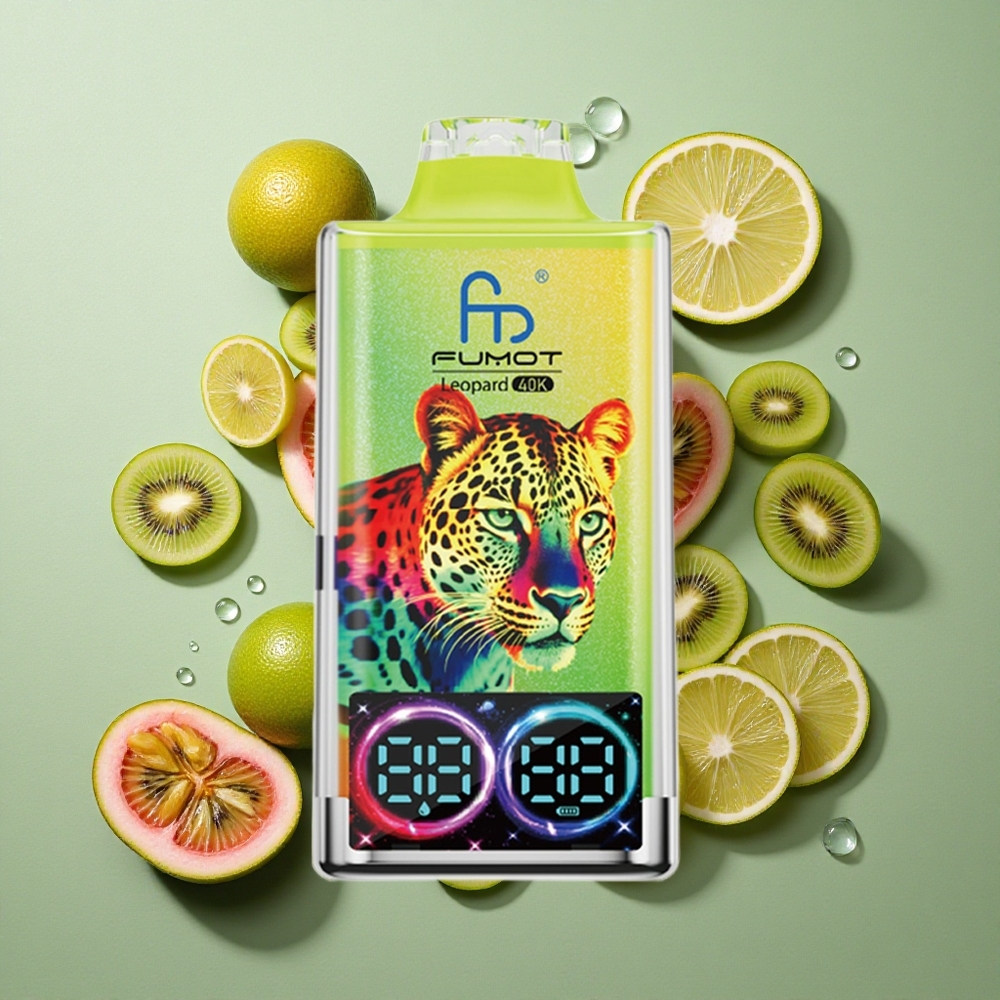 Kiwi Passievrucht Guave Fumot Leopard 40000 Puffs Dual Mesh Type-C Nederland groothandel