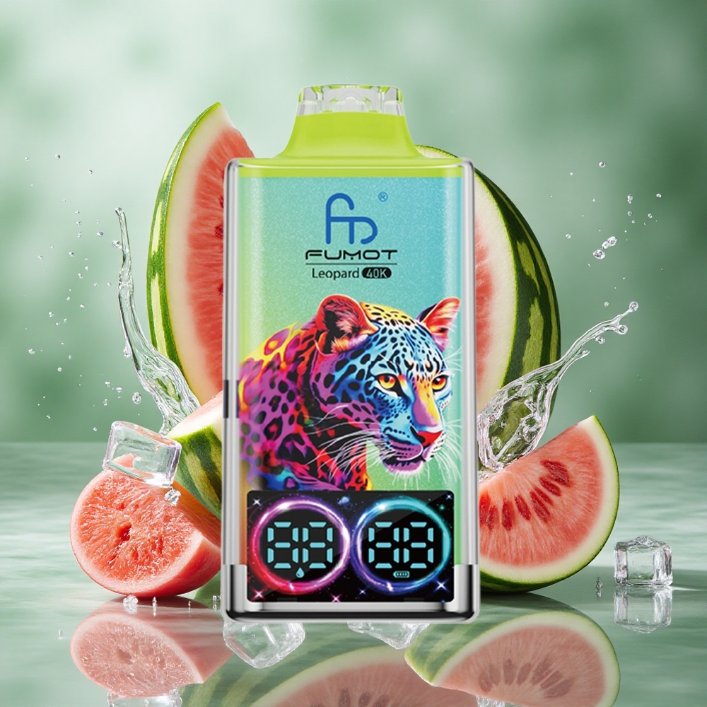 Watermeloen IJs Fumot Leopard 40000 Puffs Dual Mesh Type-C Nederland groothandel