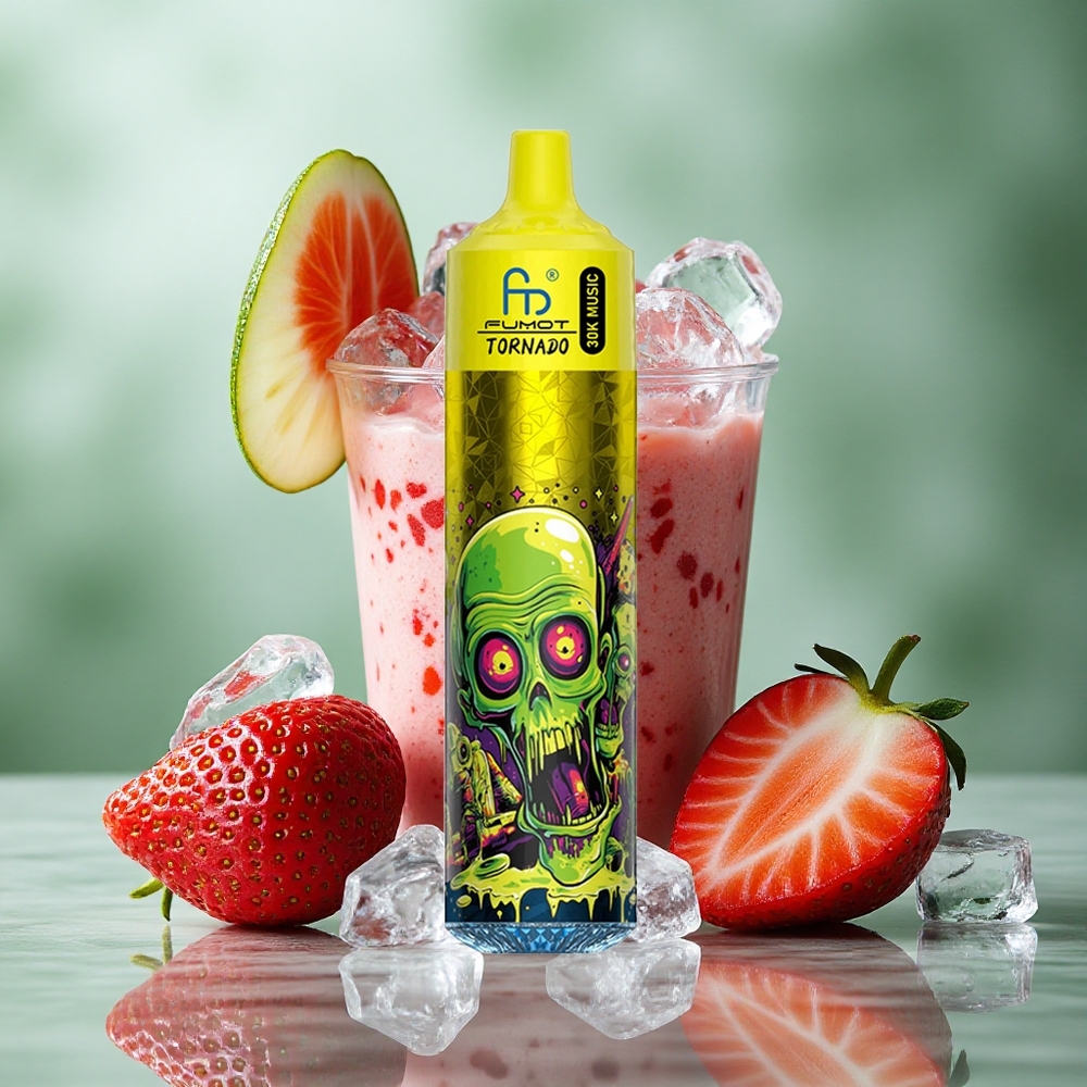 Aardbei IJs Fumot RandM Tornado 30000 Puffs 30mL Nederland groothandel
