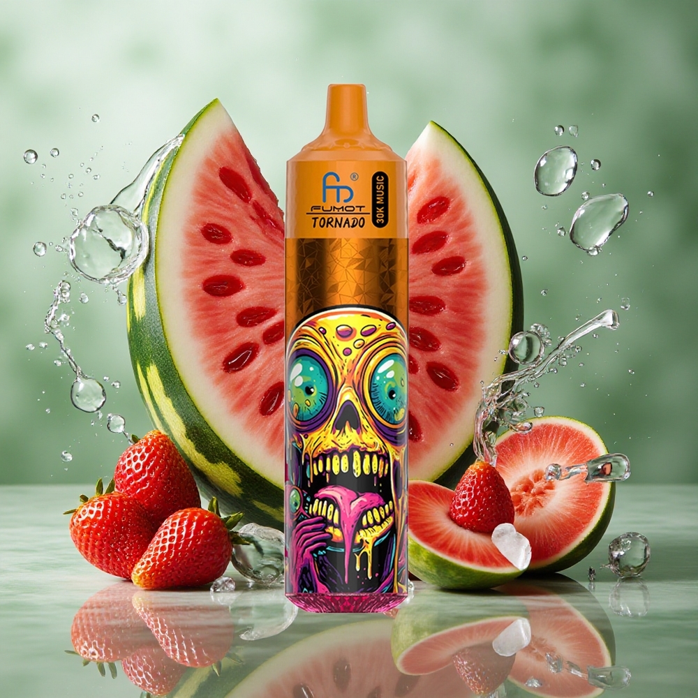 Aardbei Watermeloen Fumot RandM Tornado 30000 Puffs 30mL Nederland groothandel