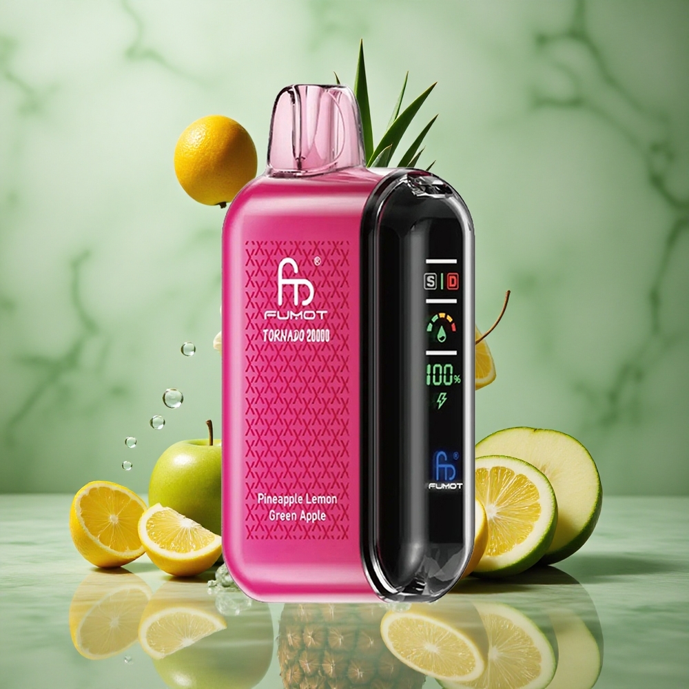 Ananas Citroen Groene Appel Fumot Tornado 20000 Puffs Dual Mesh Coil 20ml E-liquid Nederland groothandel
