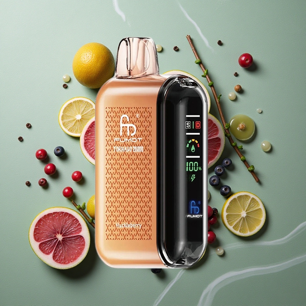 Huckleberry (Bosbes) Fumot Tornado 20000 Puffs 20ml E-liquid Capaciteit Dual Mesh Coil Nederland groothandel