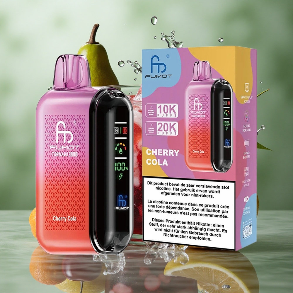 Kers Cola Fumot Tornado 20000 Puffs Dual Mesh Coil 20ml Nederland groothandel