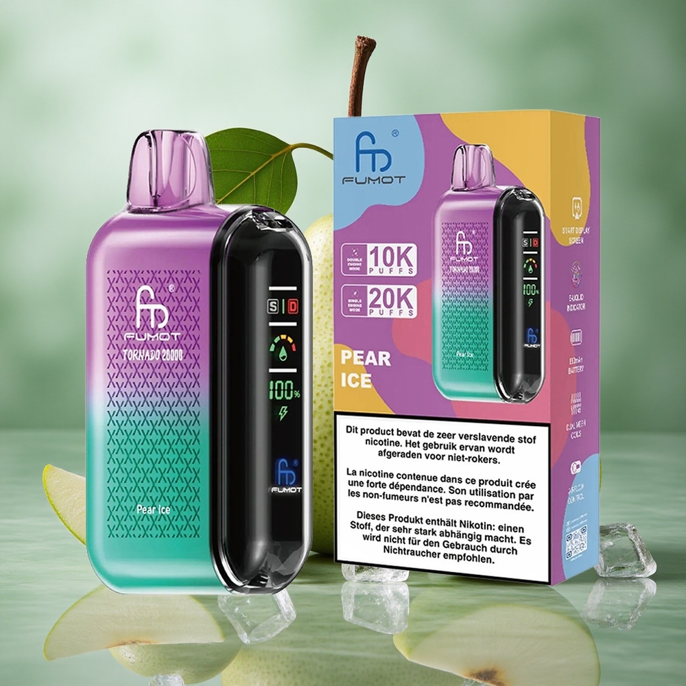 Peerijs IJs Combinatie Fumot Tornado 20000 Puffs Dual Mesh Coil 20ml Nederland groothandel