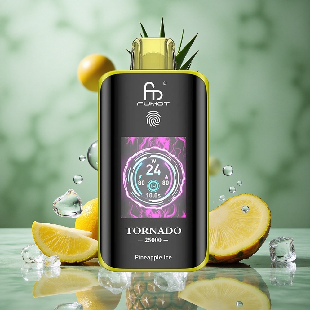 Ananas IJs Fumot Tornado 25000 Puffs HD Scherm 700mAh Oplaadbare Batterij Nederland groothandel