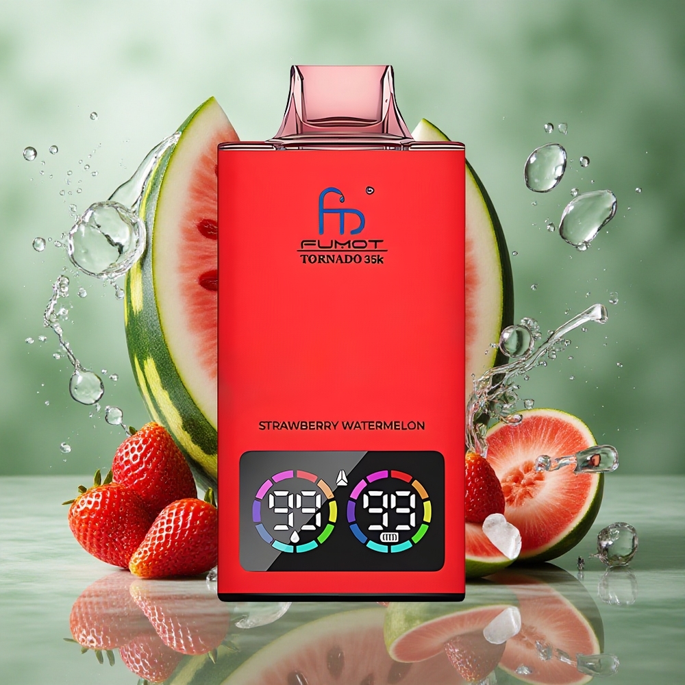 Aardbei Watermeloen Fumot Tornado 35000 Dubbele Mesh Spoel Snel Opladen Nederland groothandel