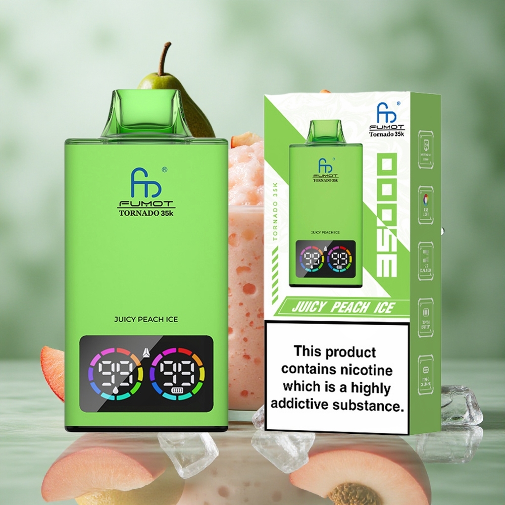 Juicy Peach IJs Fumot Tornado 35000 Dubbele Mesh Spoel Snel Opladen Nederland groothandel
