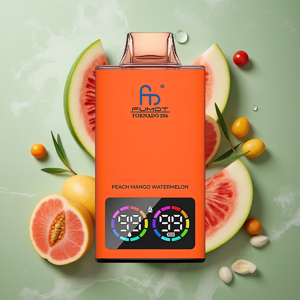 Perzik Mango Watermeloen Fumot Tornado 35000 Dubbele Mesh Spoel Snelladen Nederland groothandel