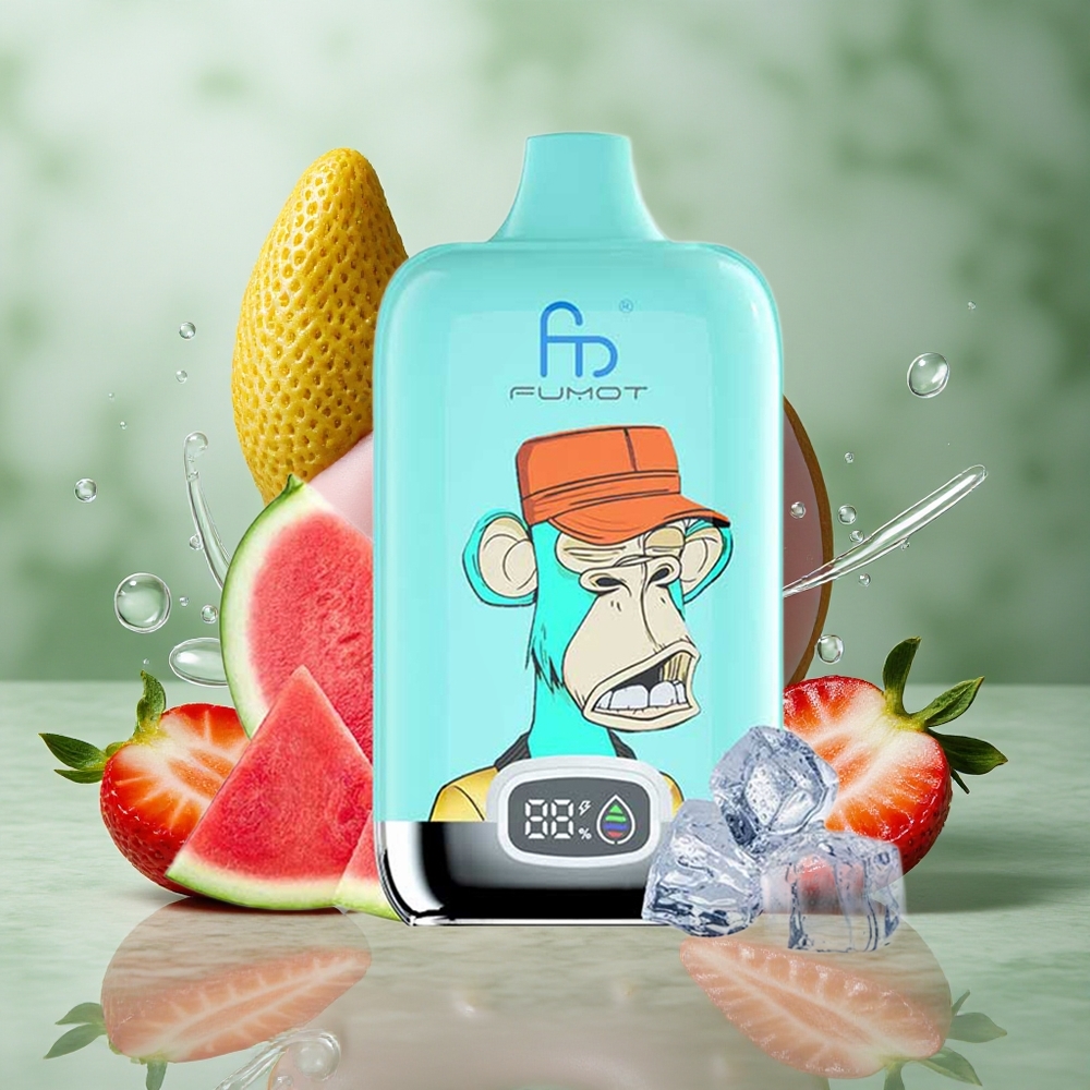 Aardbei Donut Fumot Tornado Digitale Box 12000 Puffs Mesh Coil Nederland groothandel