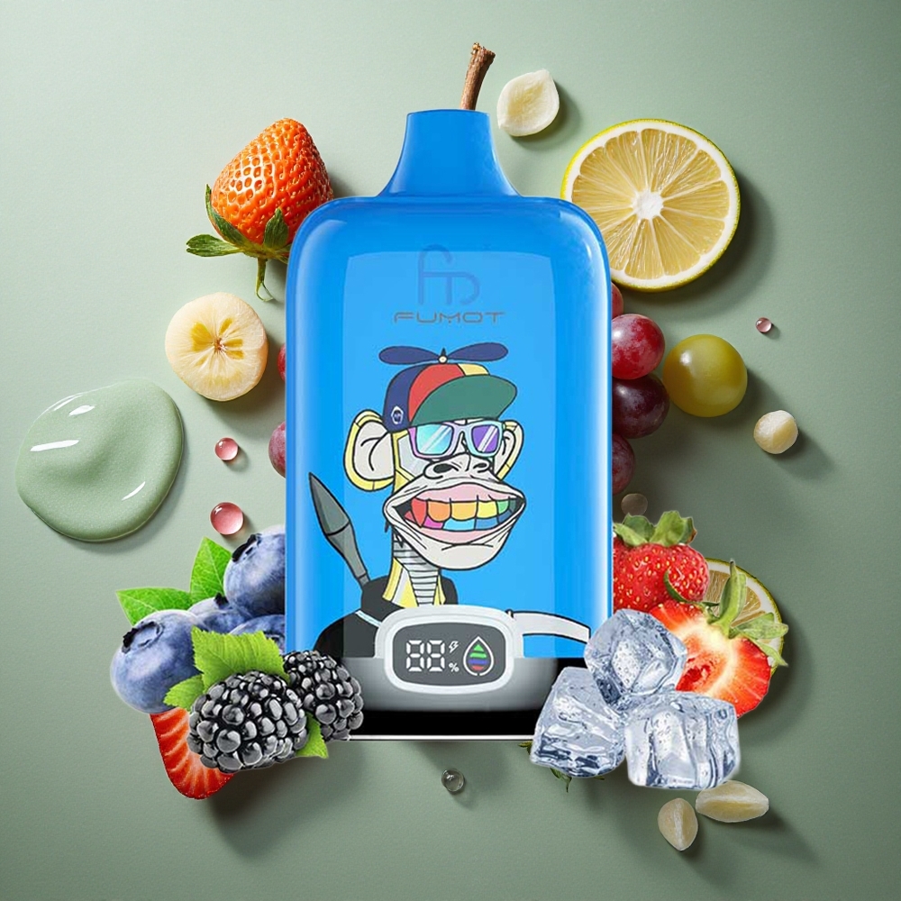 Aardbei Druif Fumot Tornado Digitale Box 12000 Puffs MTL trek en Type-C Opladen Nederland groothandel