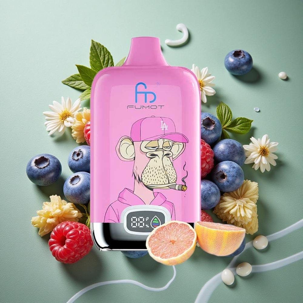 Blauwe Framboos Fumot Tornado Digitale Box 12000 Puffs 20ml Vloeistof Oplaadbare Batterij Nederland groothandel