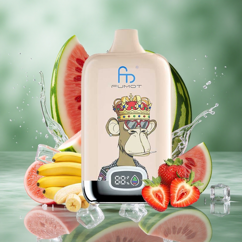 Watermeloen IJs Fumot Tornado Digital Box 12000 Puffs Oplaadbare Accu Type-C Nederland groothandel