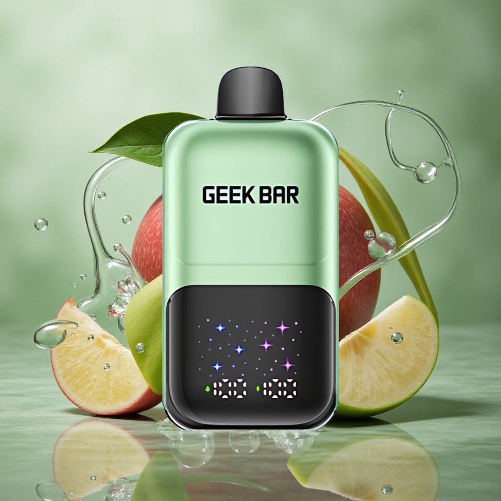Dubbel Appel GEEK BAR 2GO 50000 Puffs Interactief Groot Scherm 20ml Nederland groothandel