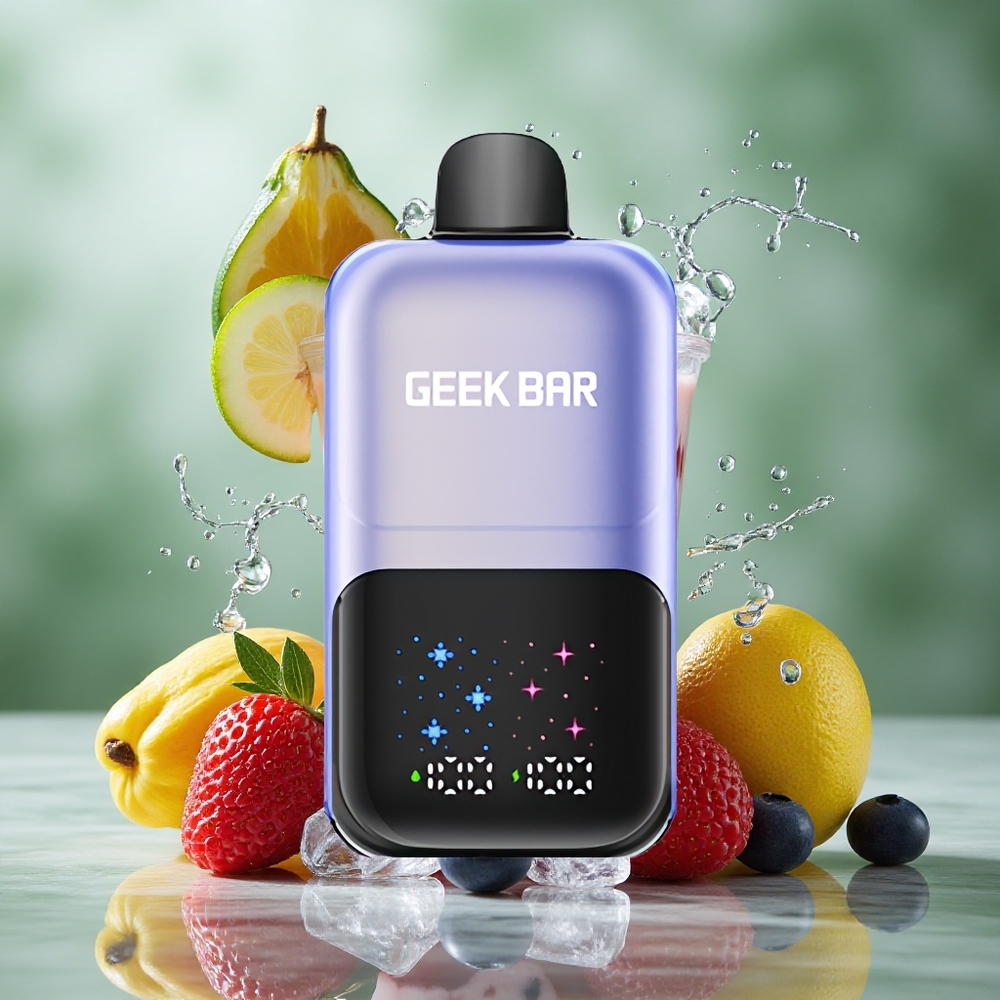 Gemengde Bessen IJs GEEK BAR 2GO Two Series 50000 Puffs Dual Tanks met Oplaadbare Batterij Nederland groothandel