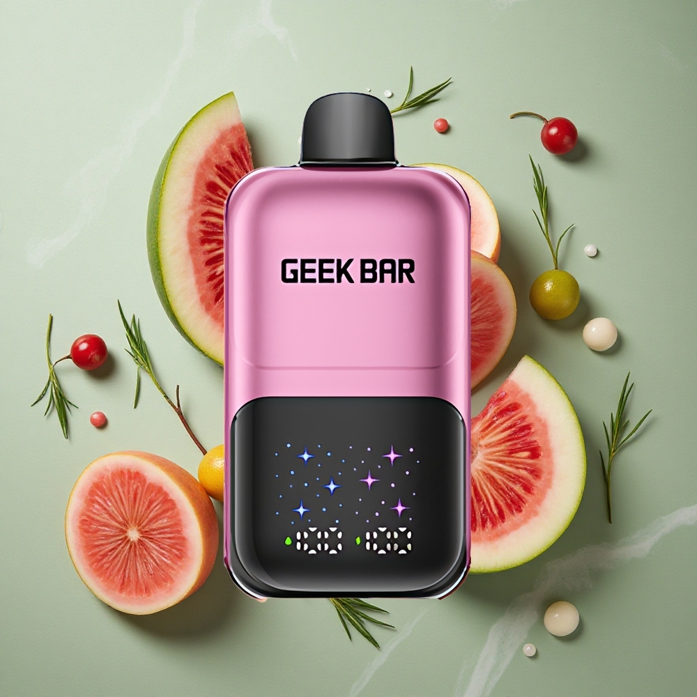 Perzik & Watermeloen GEEK BAR 2GO 20ml 50000 Trekken Dual Tanks Nederland groothandel