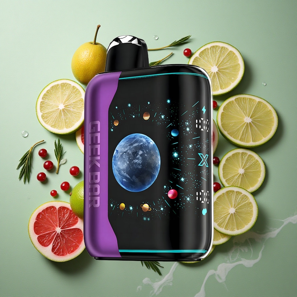 Bessen Kers Limoen GEEK BAR Platinum Edition 25000 Puffs USB-Type C Nederland groothandel