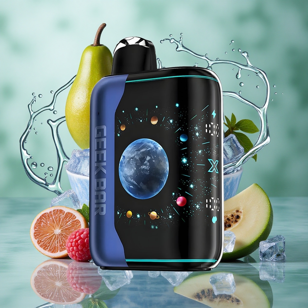 Blauwe Framboos IJs GEEK BAR Platinum Editie 25000 Trekken Snellaadvermogen Nederland groothandel