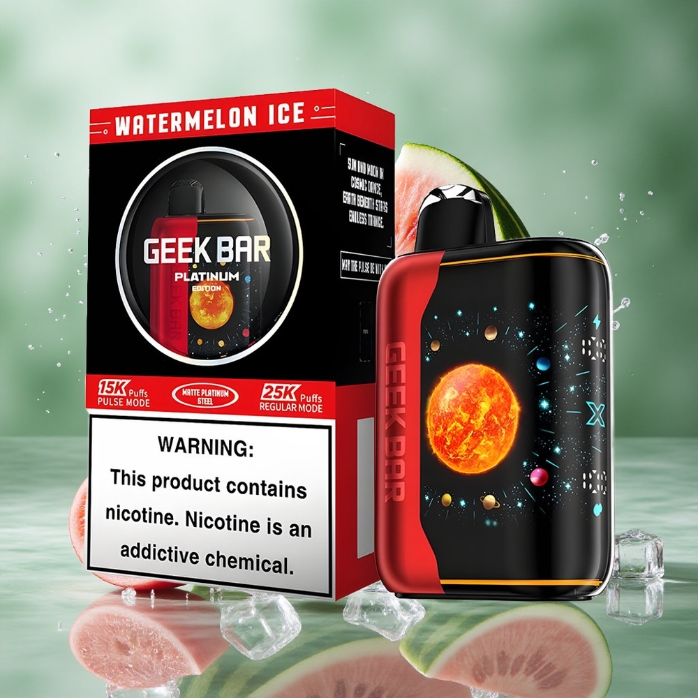 Watermeloen IJs GEEK BAR Platinum Editie 25000 Trekken Snelle Oplading Nederland groothandel