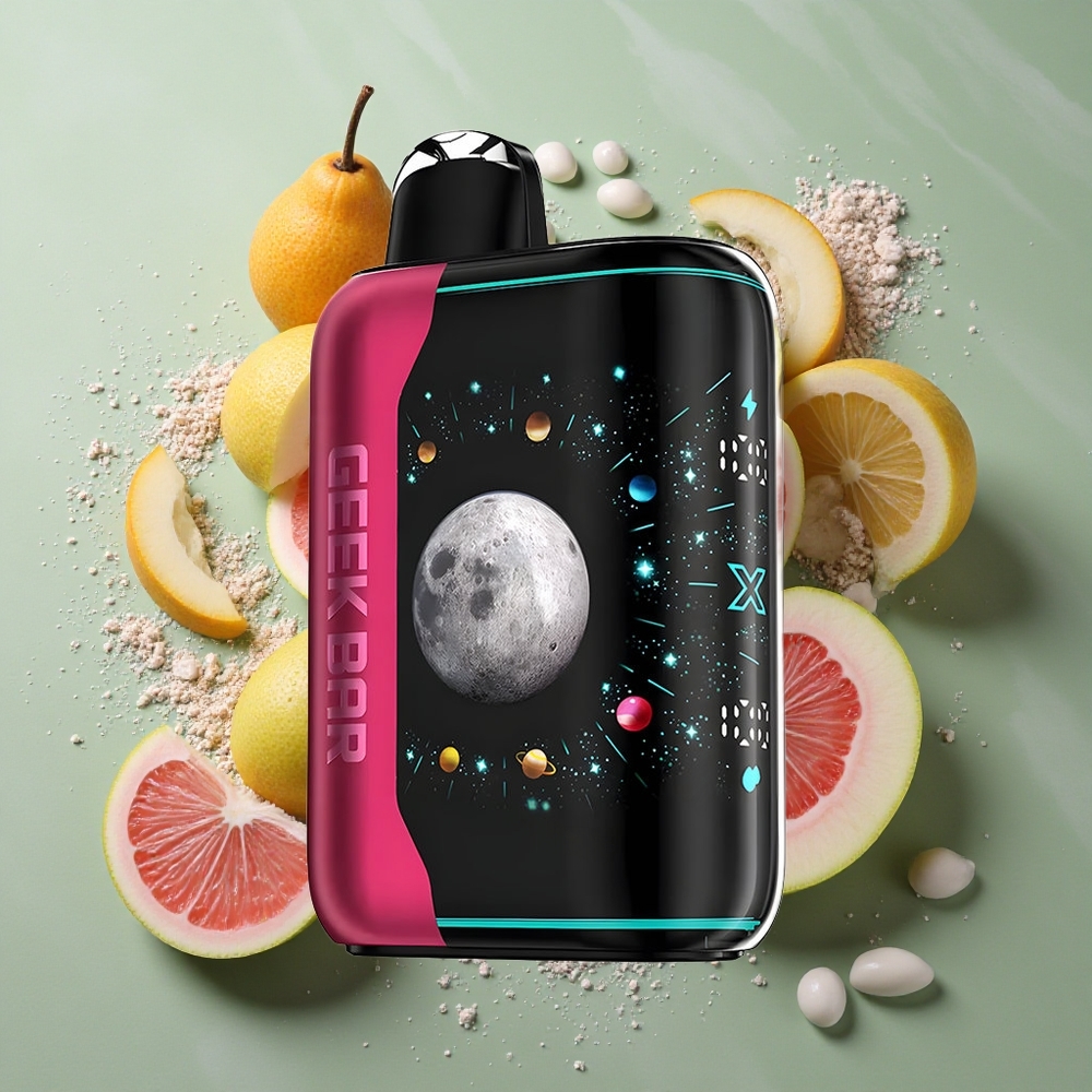 Zuur Roze Stof GEEK BAR Platinum Editie 25000 Puffs Premium Matte Platinum Staal Afwerking Nederland groothandel