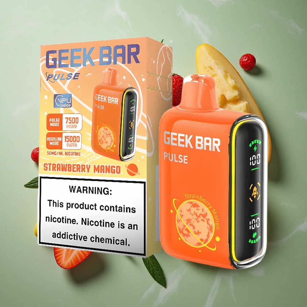 Aardbei-Mint GEEK BAR Pulse 15000 Puffs 16ML Vloeistof Nederland groothandel