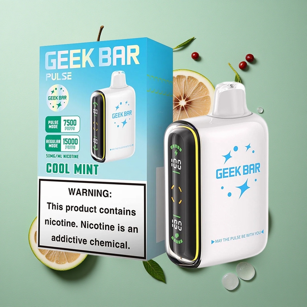 Aardbei-Mint GEEK BAR Pulse 15000 Puffs 16ML Vloeistof Nederland groothandel