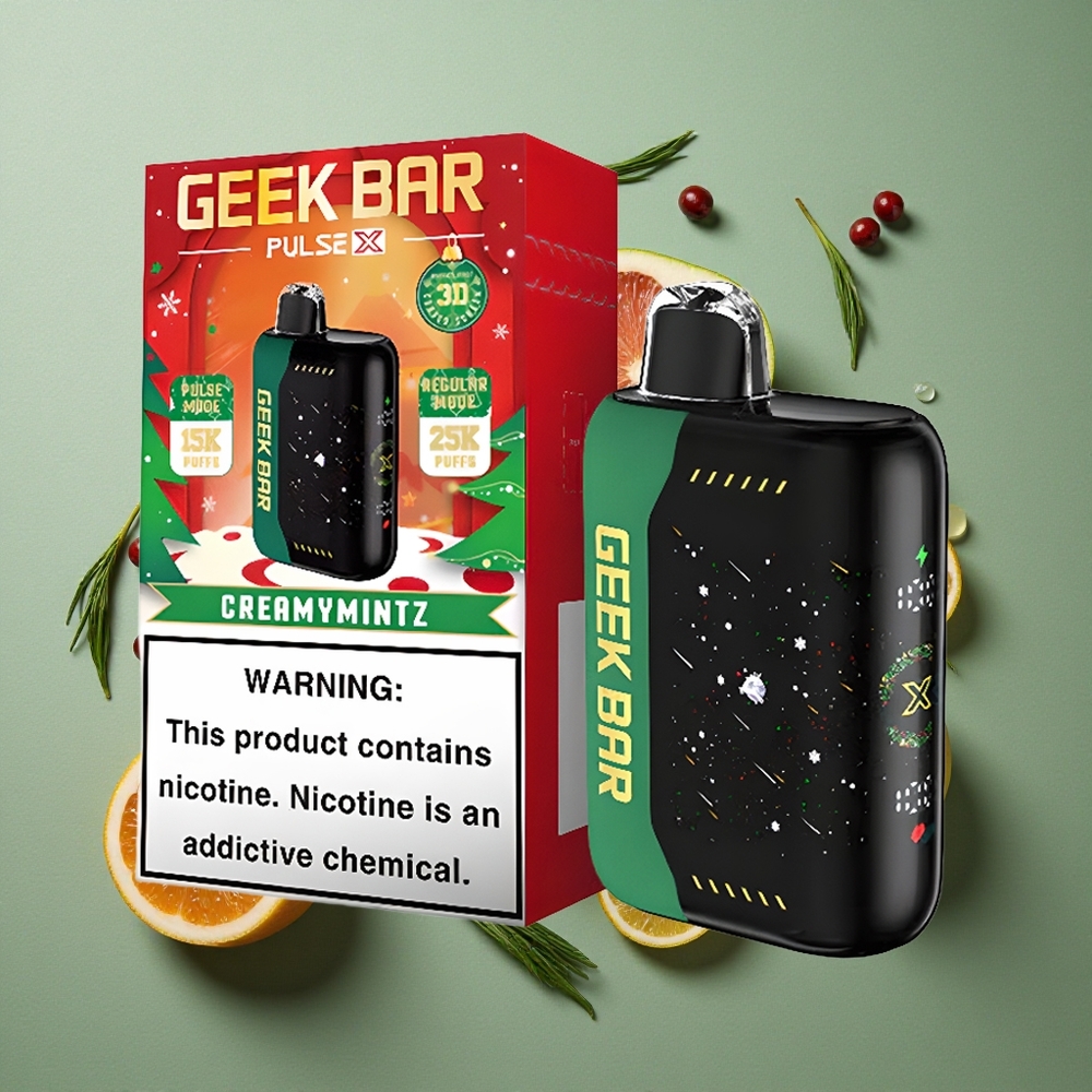 Kersteditie GEEK BAR Pulse X 25000 Puffs tot 25000 Trekken 18mL Voorgevulde Vloeistof Nederland groothandel