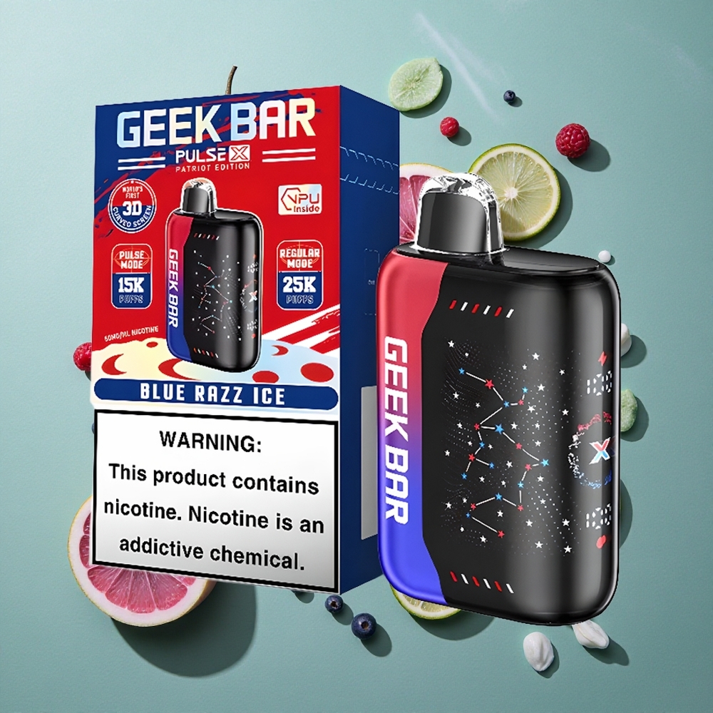 Patriottische Editie GEEK BAR Pulse X 25000 Puffs 18mL Pre-gevulde E-Liquid 3D Gebogen Indicatiescherm Nederland groothandel